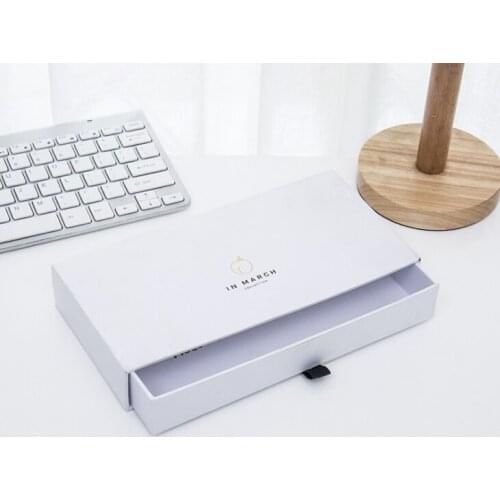 Custom Print High Quality Jewelry Drawer Gift Packaging Box with Logo,fancy design custom logo kraft paper drawer box ---XP0861