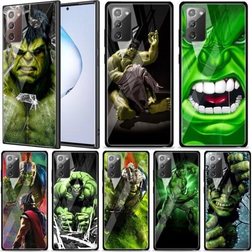 Marvel Hulk Avengers Tempered Glass For Samsung Galaxy Note 20 Ultra 10 9 8 Plus Lite A70 A50 A40 A30 A20 A10 Phone Case