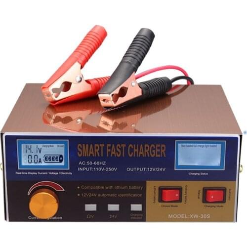 12V/24V Car Smart Battery Charger Fully Automatic Battery Maintainer MF-3S Smart Pulse Repair Charger With LED Display