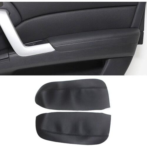 For Acura RDX 2007 2008 2009 2010 2011 2012 2pcs Car Microfiber Leather Front Door Armrest Panel Cover Protective Trim
