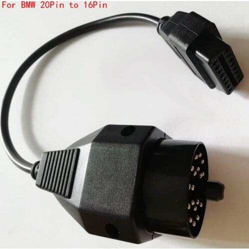 1Pcs OBD2 Connector for BMW 20Pin to OBD2 16 PIN Adapter e36 e39 X5 Z3 for BMW 20pin