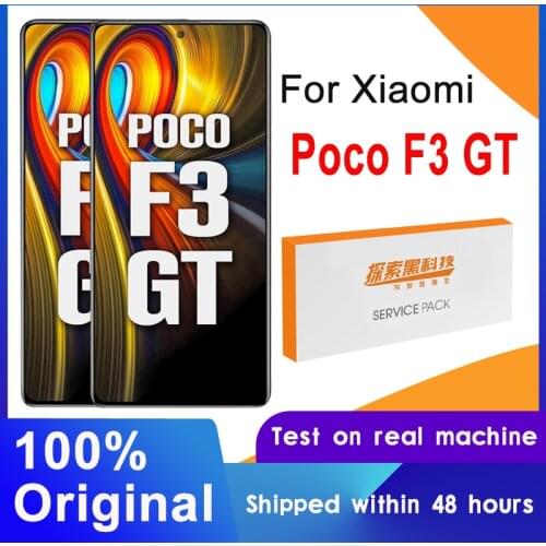 100% Tested 6.67" AMOLED For Xiaomi Poco F3 GT Display Touch Screen Digitizer Assembly MZB09C6IN M2104K10I LCD Replacement