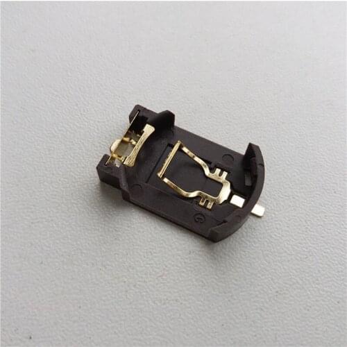20pcs CR2032 battery holder coin cell holders BS8 environmental gilded gold plated metal patch lengthen