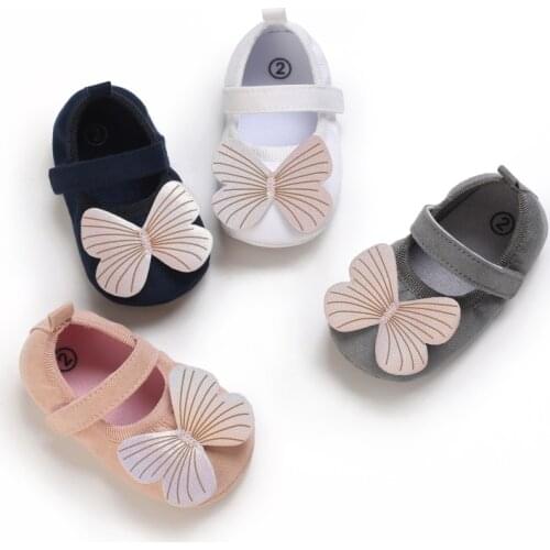 2021 Baby Girls Cotton Bow Knot Sandals Cute Summer Soft Sole Flat Princess Shoes Infant Non-Slip First Walkers
