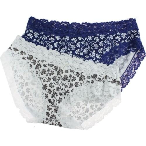 3Pcs/Pack Cotton Lace Panties Women Seamless Ladies Underwear Lace Briefs Sexy for Comfort Lingerie Plus Size smlxl