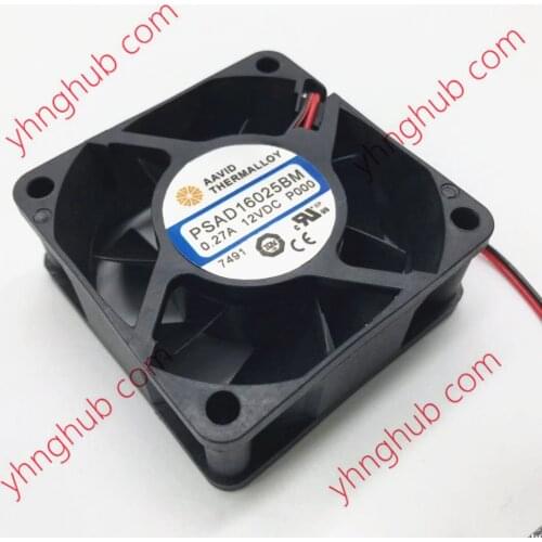 AAVID PSAD16025BM P000 DC 12V 0.27A 60x60x25mm 2-Wire Server Cooling Fan