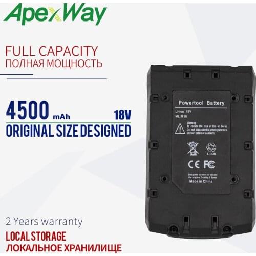 Golooloo 18V Tool Battery for Milwaukee M18 48-11-1815 48-11-1850 2646-20 2642-21CT 2606-22CT Repalcement M18 Battery 4500mAh