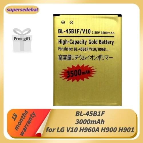 Supersedebat Rechargeable Batteries for LG V10 Battery Bateria for LG V10 H960A H900 H901 VS990 Batterie BL-45B1F Smartphones