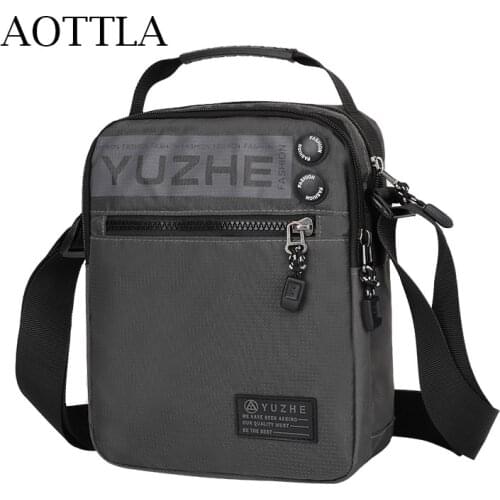 AOTTLA Brand Mens Crossbody Shoulder Bags Nylon High Quality Male Messenger Bag Fashion Mans Handbag 2021 New Casual Sling Bag
