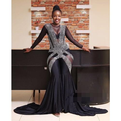 Glisten Crystals Rompers Big Leggings Costume Black Mash Perspective Outfit Bodysuit Nightclub Rompers Female Singer Stage Wear