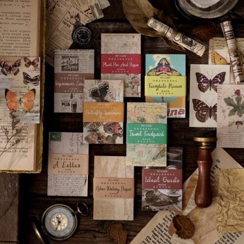 60 Sheets Retro Life Series Material Background Collage Paper Junk Journal Diary Planner Scrapbooking Decorative Diy Craft Paper