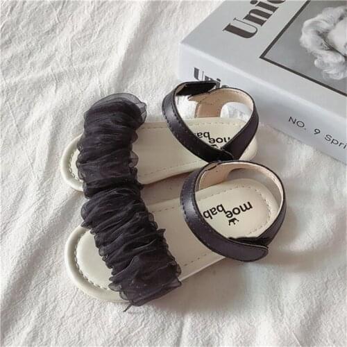 CAPSELLA KIDS Baby Girls Lace Sandals 1-6 Years Toddler Beach Sandals Children Soft Sole Shoes Princess Dress Sandals Size 21-30