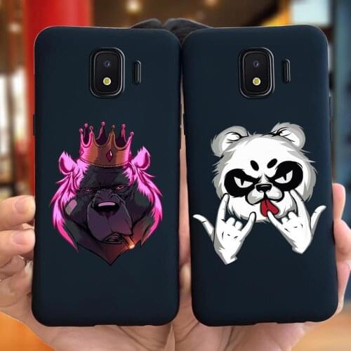 For Samsung Galaxy J4 Plus Phone Case Cool Panda Alien Dragon Pattern Black Silicone Cover For Samsung J4 J4+ J 4 2018 Soft Case