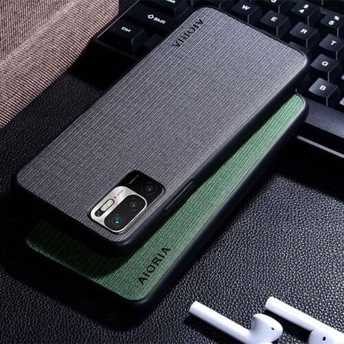 Case for Xiaomi Redmi Note 10T 5G Cross pattern textile fabric funda coque Classical style Case Cover for Xiaomi Redmi Note 10T