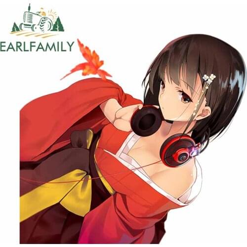 EARLFAMILY 13cm x 9.7cm For Anime Car Stickers Graffiti Decal 3D Custom Printing Vinyl Material Sunscreen for SUV JDM ATV