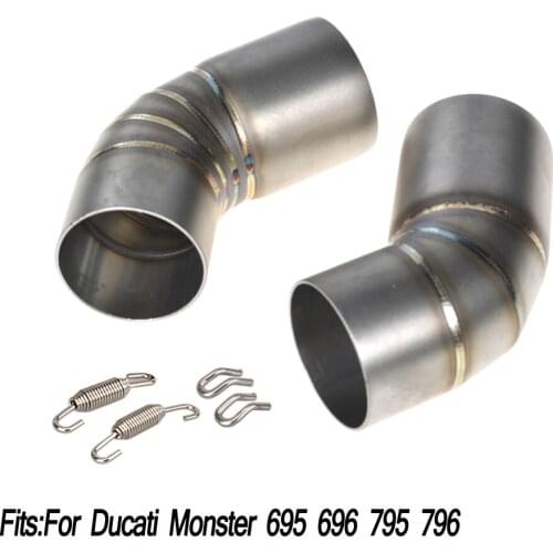 Motorcycle Exhaust Muffler Middle Link Pipe Exhaust System For Ducati Monster 695 696 2008 to 2014 795 796 2010 to 2014 Slip-on