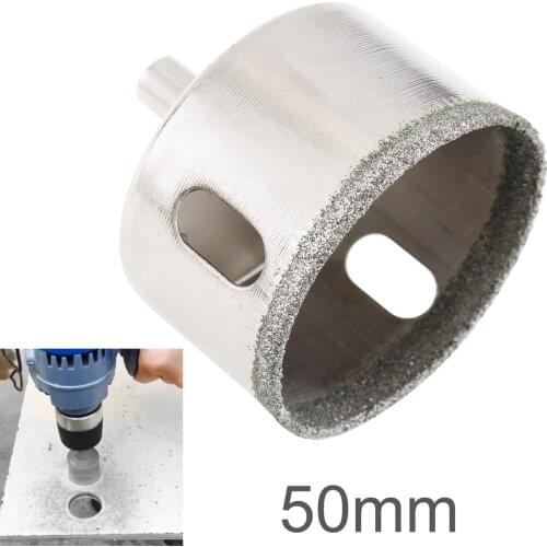 50mm Diamond Coated Core Hole Saw Drill Bit Kit Tools Glass Drill Hole Opener for Tiles Glass Ceramic