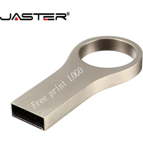 JASTER USB 2.0 metal Waterproof Keychain USB Flash Drives pen drive 64GB 32GB 16GB 4GB memory stick U disk customer logo
