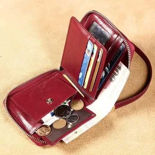 Fashion Wallet Women Wallet Genuine Leather Female Purse Money Handbag Card Holders Clip Pocket Walet For Women
