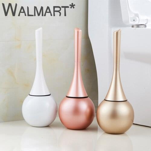 Creative European-Style Stainless Steel Cleaning Brush Floor-Standing Toilet Brush Holder Set Household Wc Bathroom Accessories