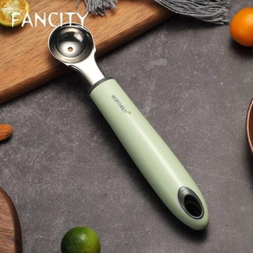FANCITY Stainless steel digging spoon fruit digging device creative digging round watermelon fruit carving knife spoon fruit
