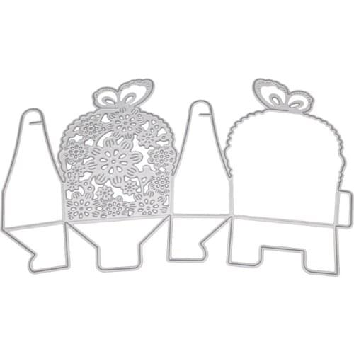 Metal Butterfly Gift Box Cutting Dies Stencils DIY Scrapbooking Card Embossing