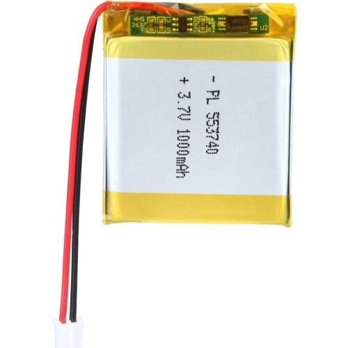 Mejuew 3.7V 1000mAh 553740 Rechargeable Lipo Battery with JST Connector