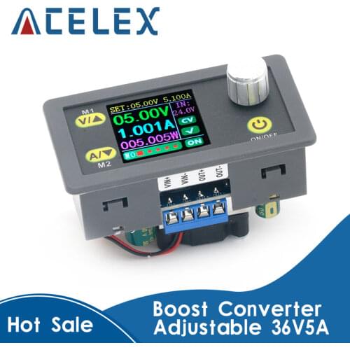 WZ3605E DC DC Buck Boost Converter CC CV 36V 5A Power Module Adjustable Regulated laboratory power supply Voltmeter ammeter