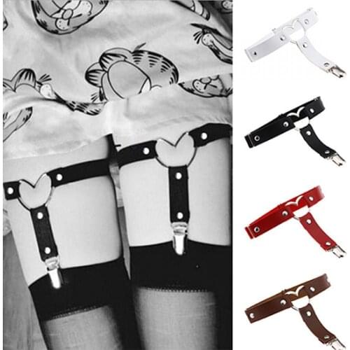 Sexy Women Adjustable Peach Heart Shape Garter Belt Lady Thigh Leg Stockings Suspender Club Garter Belts Fun Accessories