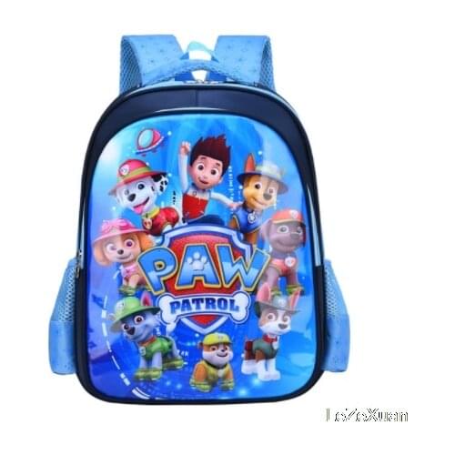 2021 New Paw Patrol Toy Cartoon School Backpack Cartoon Lighten Kindergarten Bag Chase Skye Marshall Figure Print for Kids 5-10Y