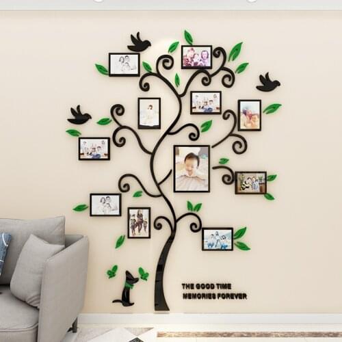 DIY Family Photo Frame Tree Wall Sticker Home Decor Living Room Bedroom Wall Decals Poster Home Decoration Wallpaper