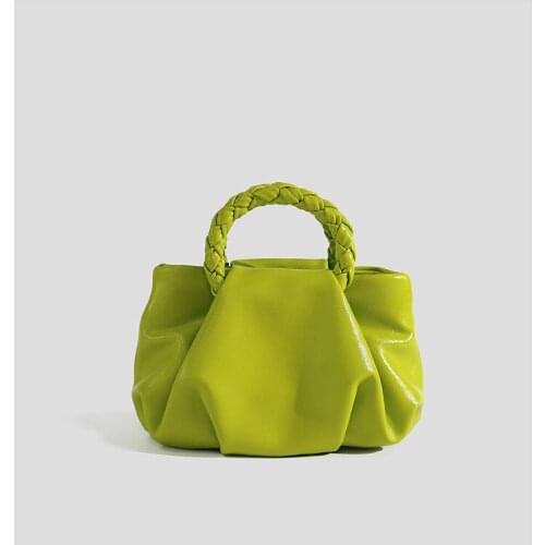 2021 New Soft Dumpling Bag Pleated Woven Fashion Simple Single Shoulder Underarm Handbag