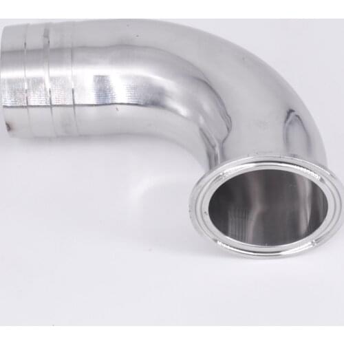 2" Tri Clamp x 51mm 2" Hose Barb 90 Degree Elbow SUS 304 Stainless Steel Sanitary Home Brew Beer Wine