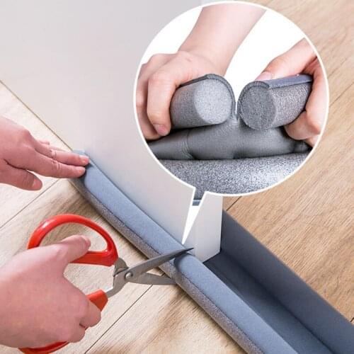 10*93cm Weatherstrip Self Adhesive EVA Foam Cotton Door Bottom Seal Strip Sound Proof Noise Reduction Window Door Draft Stopper