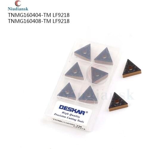 10PCS TNMG160404-TM LF9218 TNMG160408-TM LF9218 two-color high-quality external turning tool CNC turning inserts carbide inserts