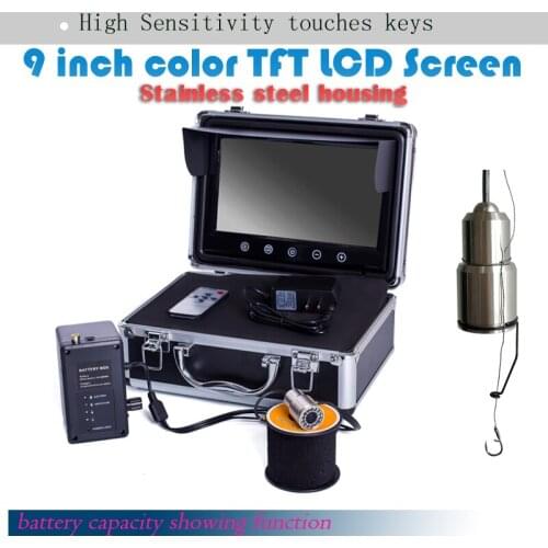 WF39 Underwater Fishing Camera HD 1000 TVL 9" Fish Finder Video CAM White Infrared Night Vision fishing cam 15M 30M 50M