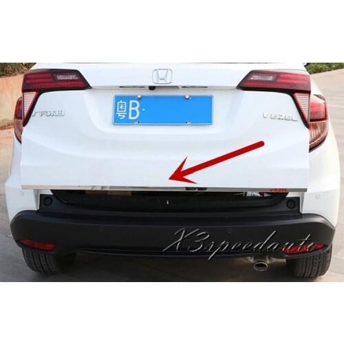 For Honda Vezel HR-V 2014-2018 Tailgate Rear Door Trunk Lid Trim 1pcs Stainless Steel High Quality