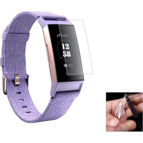 2pcs Clear Protective Film Guard For Fitbit Charge 3 4 Charge3 Charge4 Smart Band Watch Wristband Full Screen Protector Cover