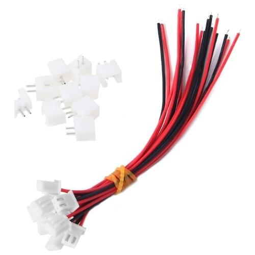10 Sets JST XH 2.5-2 Pin Battery Connector Plug Female & Male with 120MM Wire C6UF