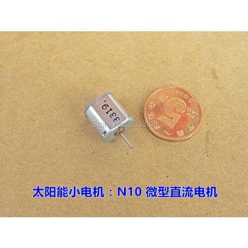 10pcs High Sped Micro Solar N10 motor DC motor 3V-6V 13400RPM-26000RPM micro DC motor diy accessories