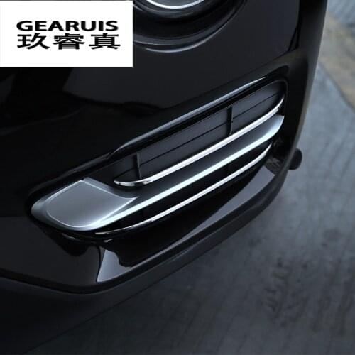 4pcs Car-styling stainless steel Front Bottom Fog Light Lamp Cover Trim Accessories stickers For BMW X3 F25 X4 2014-2017 Year