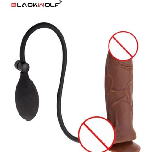 Women Orgasm Huge Inflatable Penis Dildo Plug Anal Suction Cup Realistic Anal Sex Dildos for Women, Sex Toys Adult sex pr