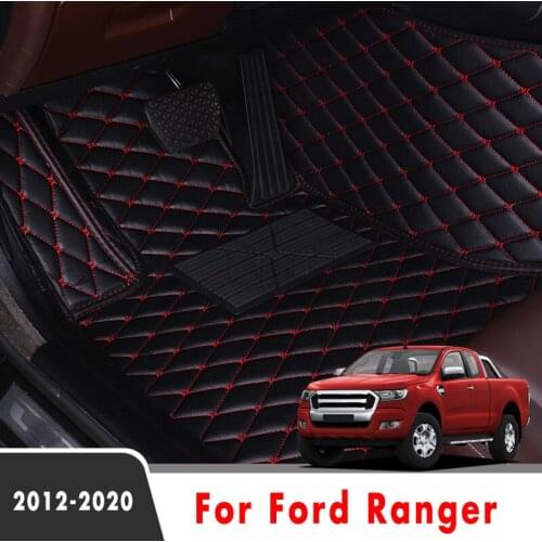 For Ford Ranger 2020 2019 2018 2017 2016 2015 2014 2013 2012 Car Floor Mats Decoration Auto Styling Interior Waterproof Carpets