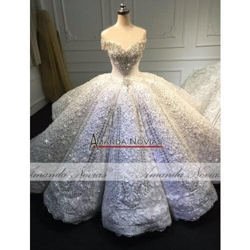 Dubai Luxury Wedding Dress 2022 Amanda Novias Real Work 100% Top Quality Wedding Gown
