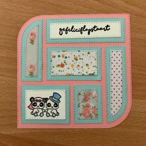 Geometric Stencil Dotted Lines Scrapbooking DIY Decoration Cutting Dies Metal Photo Album