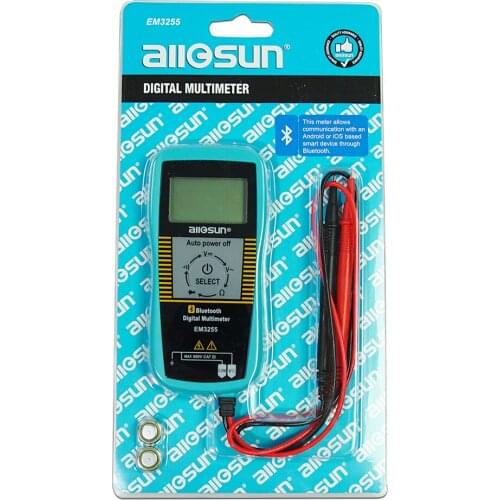 All sun EM3255 Pocket Auto Digital Multimeter with Bluetooth function Measure DC and AC Voltage,Resistance, diode and continuity