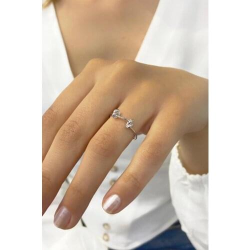 Measureless Two Knotted Special Design Fine 925 Sterling Silver Ring