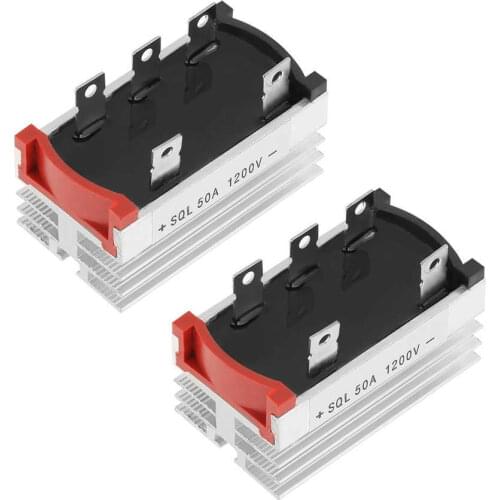 2pcs/set 50A 1200V Bridge Rectifier 3 Phase Diode Aluminum Bridge Rectifier carburetor for generator