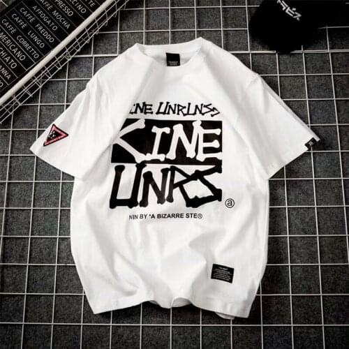 Mens Short-sleeved T-shirt Mens Summer New Round Neck Loose Fashion Loose T-shirt Couples Short-sleeved T-shirt