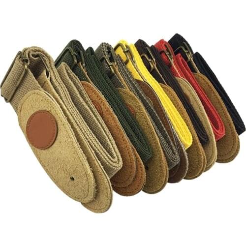 1PC Cotton Retro Guitar Strap Shoulder Soft Buckles Cotton And Linen Adjustable Ukulele Strap Guitar Accessories